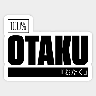 Otaku 100% – Black Sticker